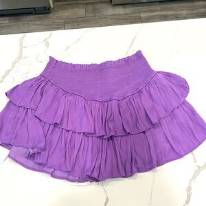 Purple junior skirt elastic waist